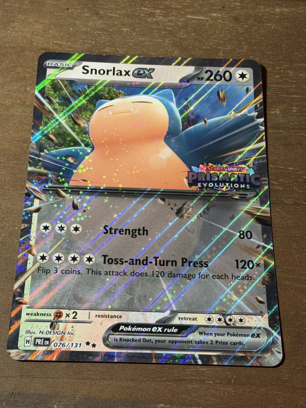 Pokemon Snorlax ex 076/131 Prismatic Stamp JUMBO English NM